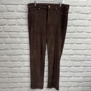 Gloria Vanderbilt Corduroy Pants Women's 15 Chocolate Brown Straight Leg Stretch